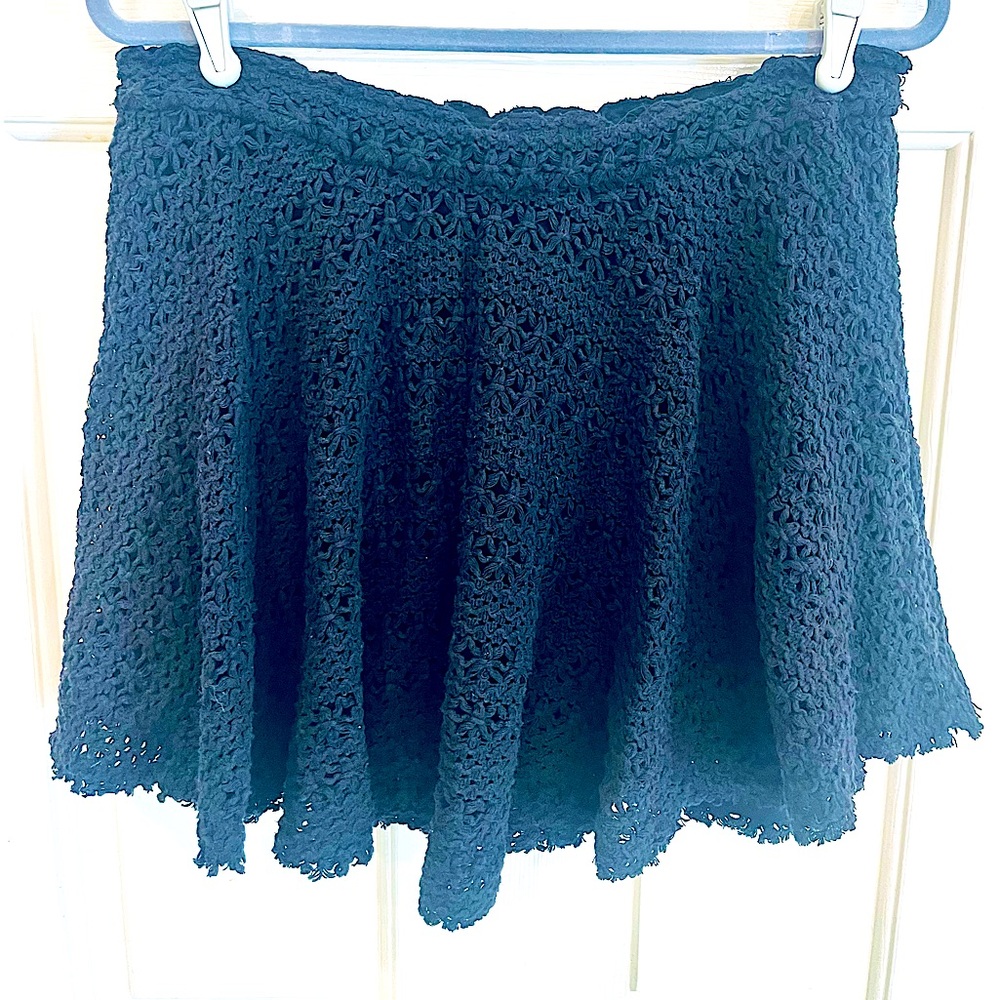 Free People Beach Flirty A Line Knitted Mini Skirt